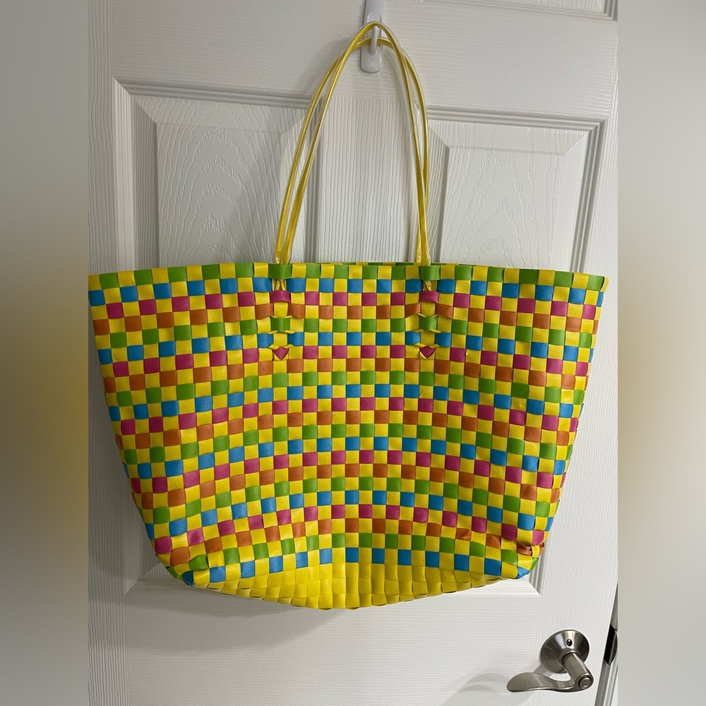 Multicolor Checkered Tote